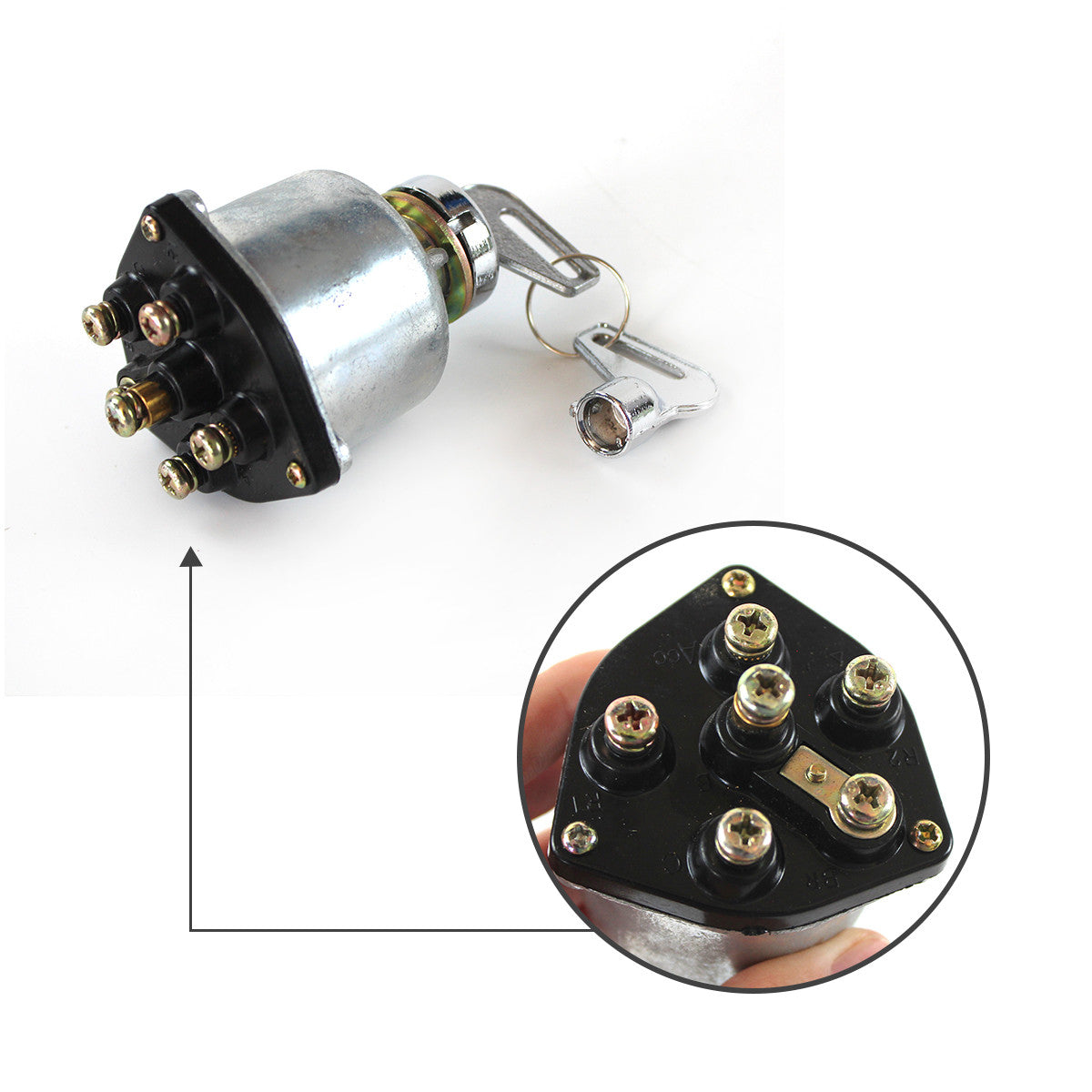 007SS-54-3 Ignition Switch with 2 Keys for Kato HD250 HD800 HD700