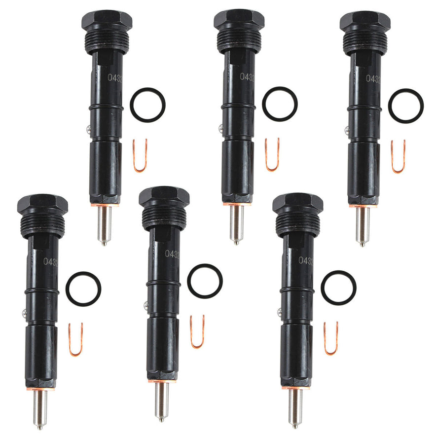6PCS Fuel Injectors 0432133864 for Cummins 5.9L 6BT50HP Engine Dodge Ram 3500 2500 5.9L 1994-98