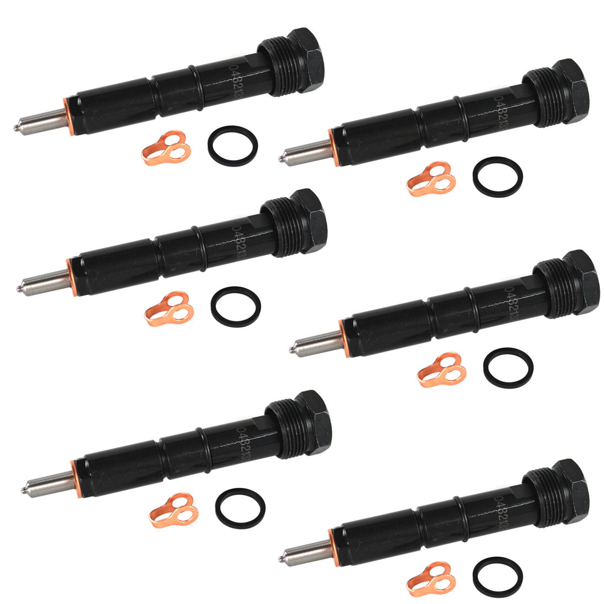 6PCS Fuel Injectors 0432133864 for Cummins 5.9L 6BT50HP Engine Dodge Ram 3500 2500 5.9L 1994-98