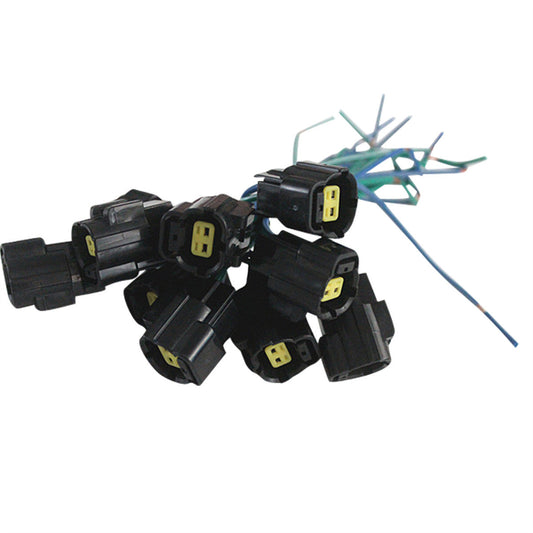 10PCS Solenoid Valve Plugs with 2 Lines for Kobelco Excavator SK230-6E