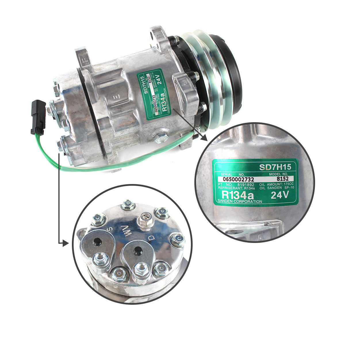 11412631 15082727 Compressor for Volvo Excavator EC330B EC360B EC460B G900