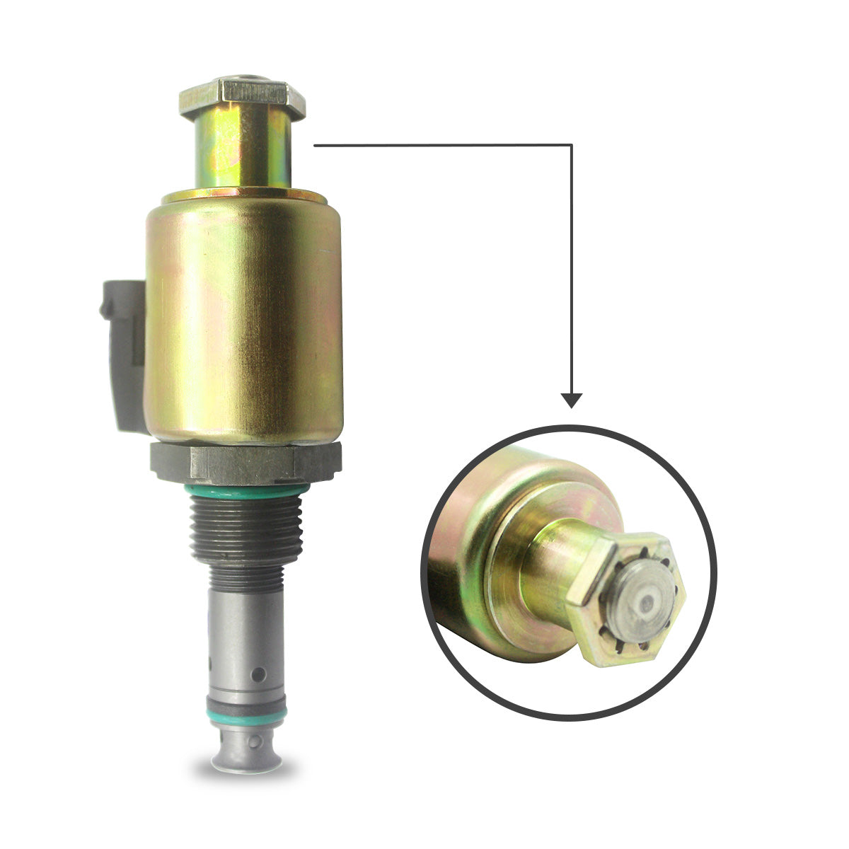 122-5053 24V Stop Solenoid for Caterpillar E325C 3126B 120H
