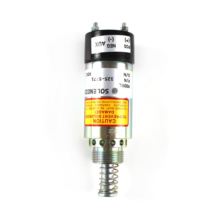 12V 125-5771 Fuel Shutoff Solenoid for Caterpillar 3114 3116 3126 Engine