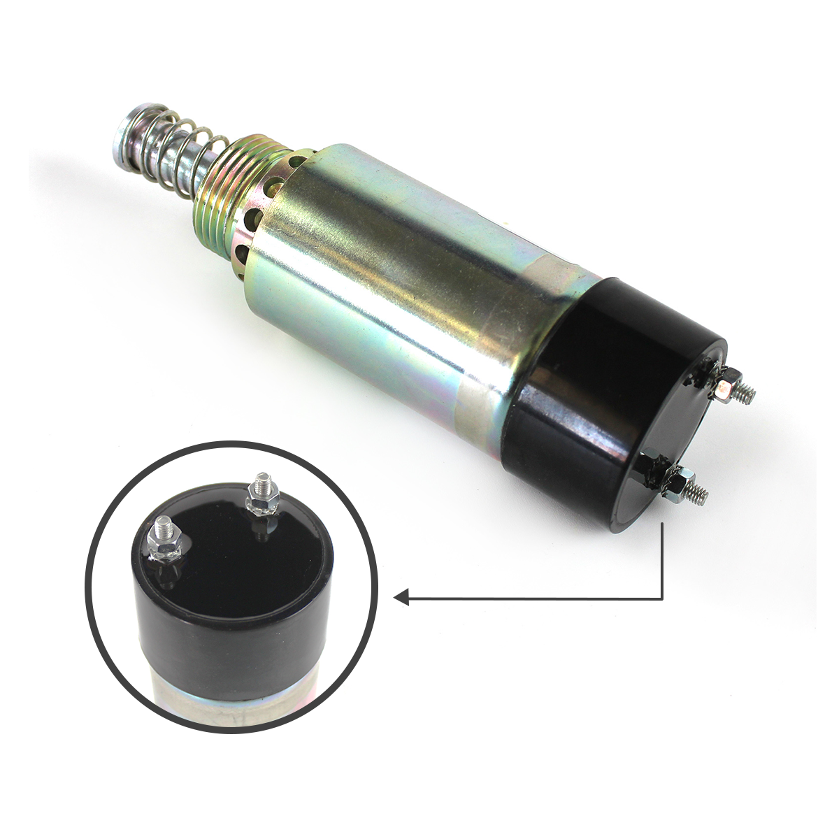12V 125-5771 Fuel Shutoff Solenoid for Caterpillar 3114 3116 3126 Engine