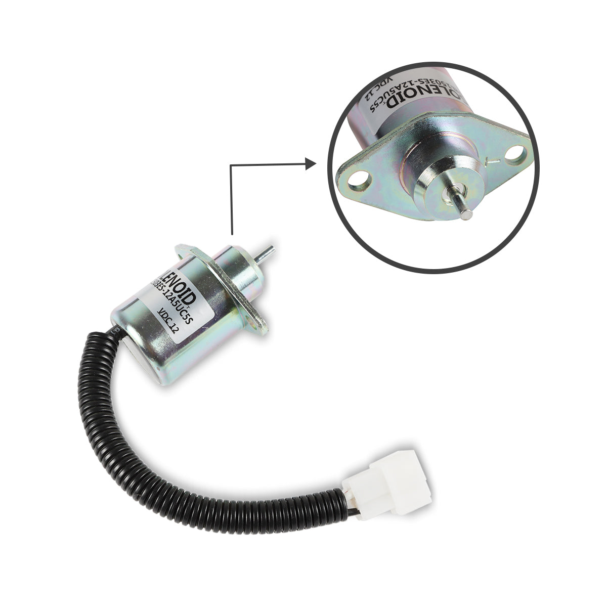 503ES-12A5UC5S 17594-60014 SA-4569-T SA-4569T 12V Fuel Shut Off Solenoid Fuel Flameout Solenoid for Kubota Yanmar Shutdown Solenoid