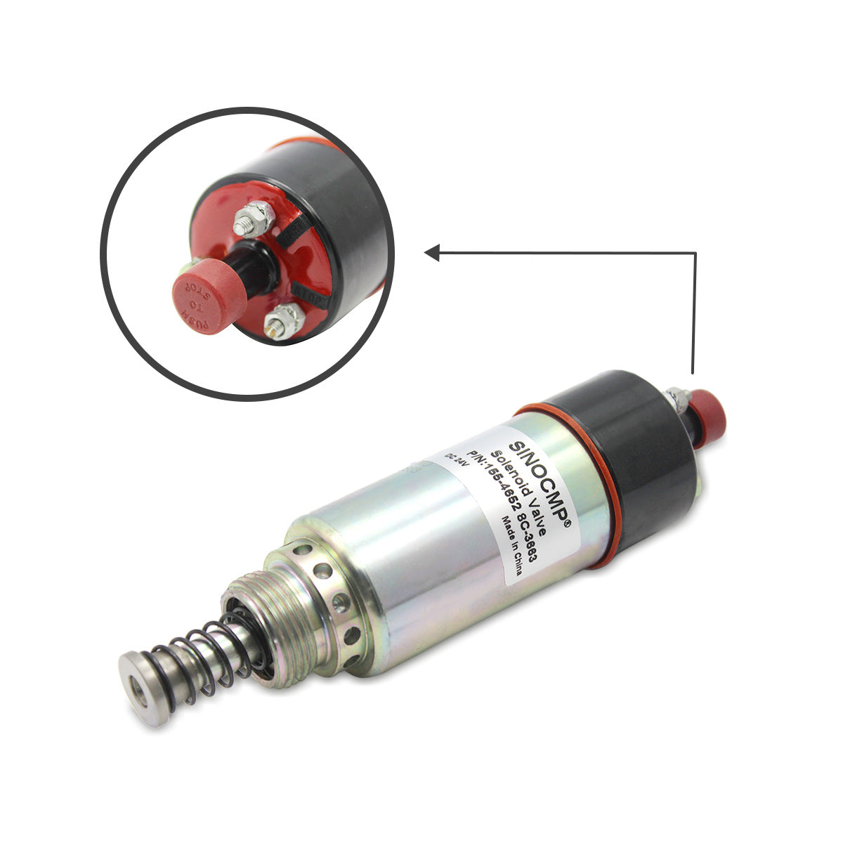 155-4652 8C-3663 Shutoff Solenoid Valve for Caterpillar 320BS 322C
