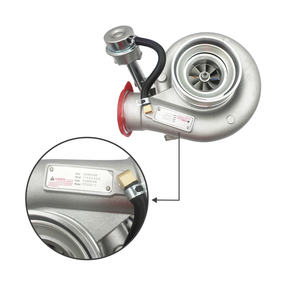 3598036 Turbocharger for Komatsu PC220-7 SA6D102 Engine Parts