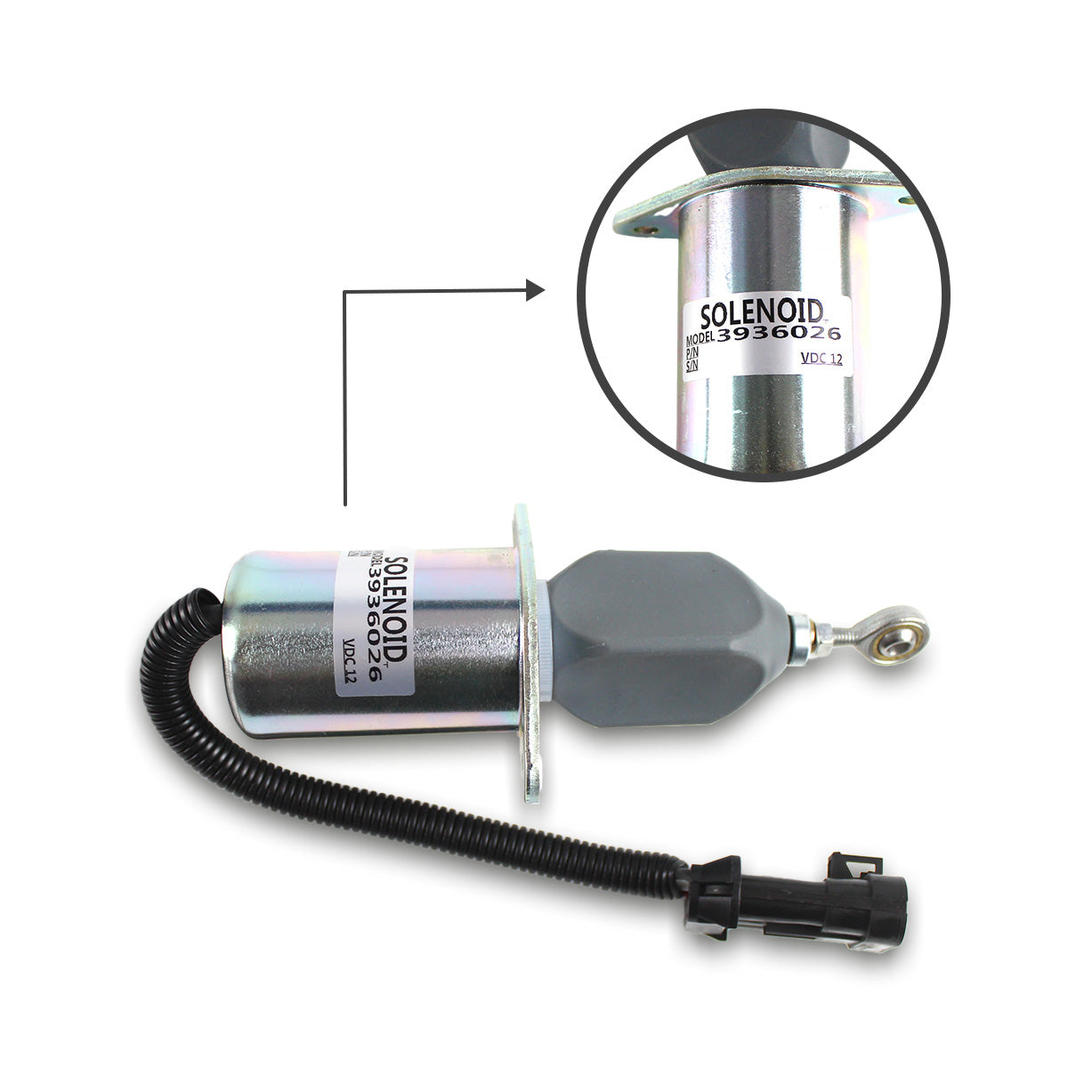 3936026 SA-4767-12 5016244AB Stop Cutoff Solenoid for Cummins 6 CT Engine