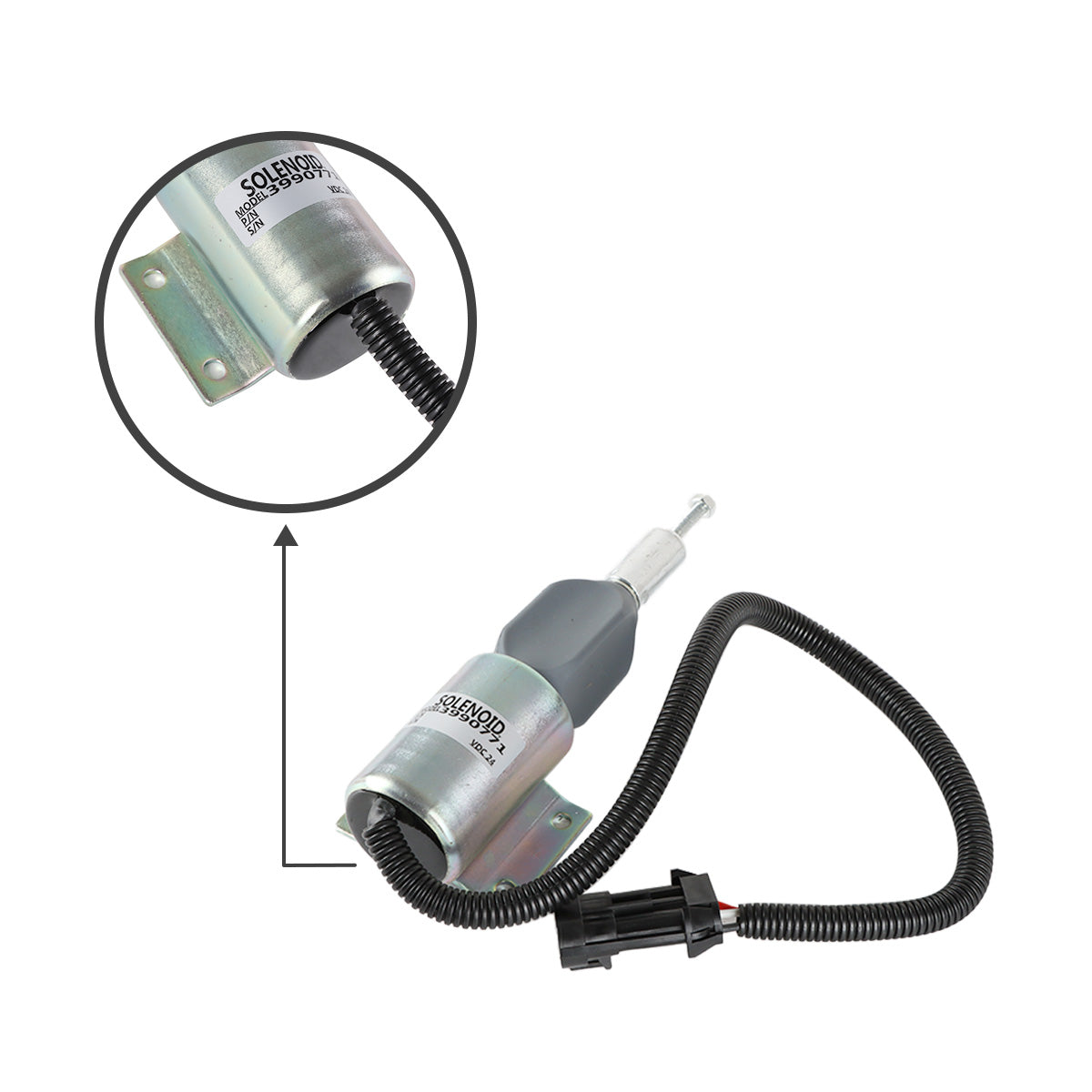 3990771 SA-4931-24 Fuel Flameout Solenoid Valve for Cummins Engine