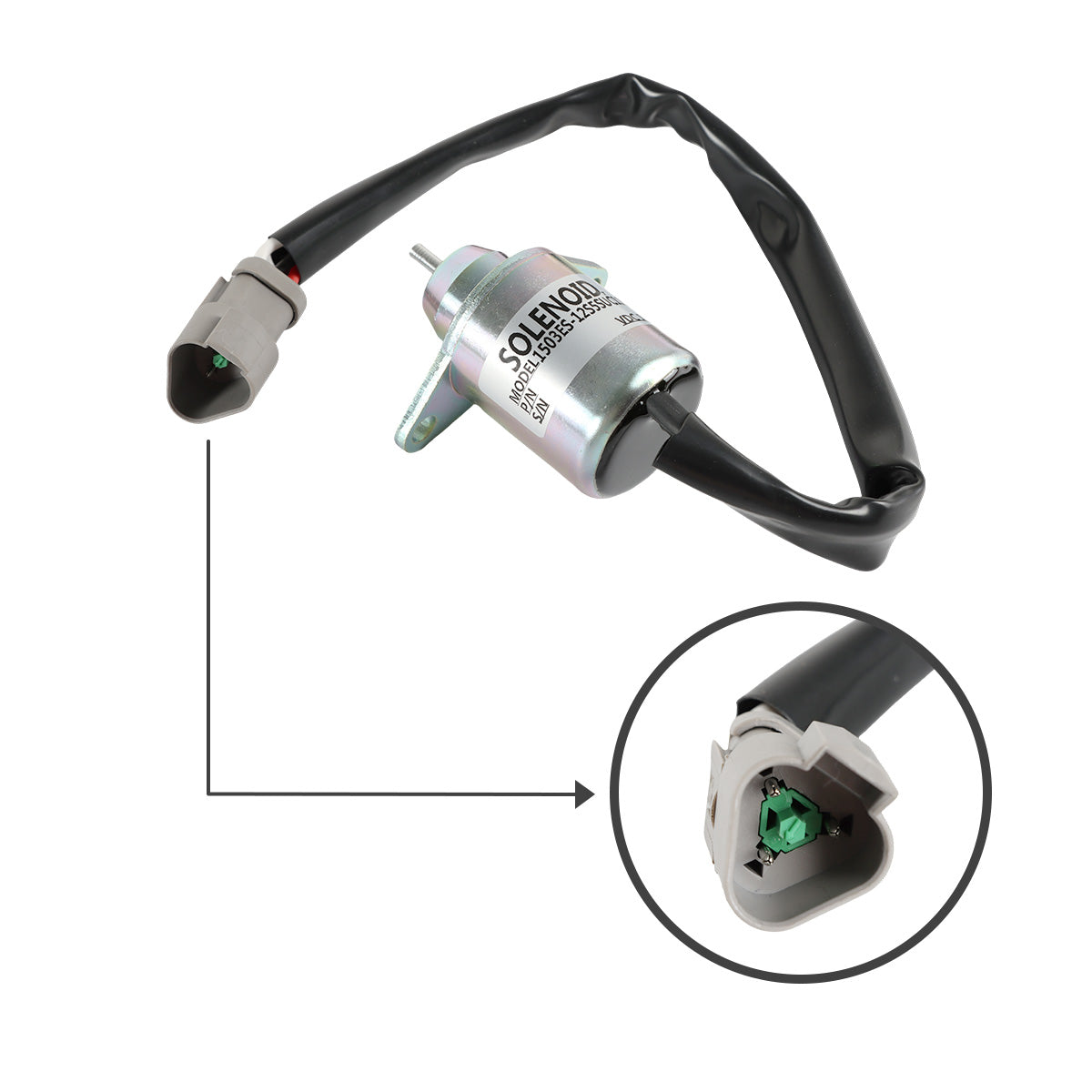 41-6383 1503ES-12S5SUC11S 12V Stop Solenoid for Yanmar Engine
