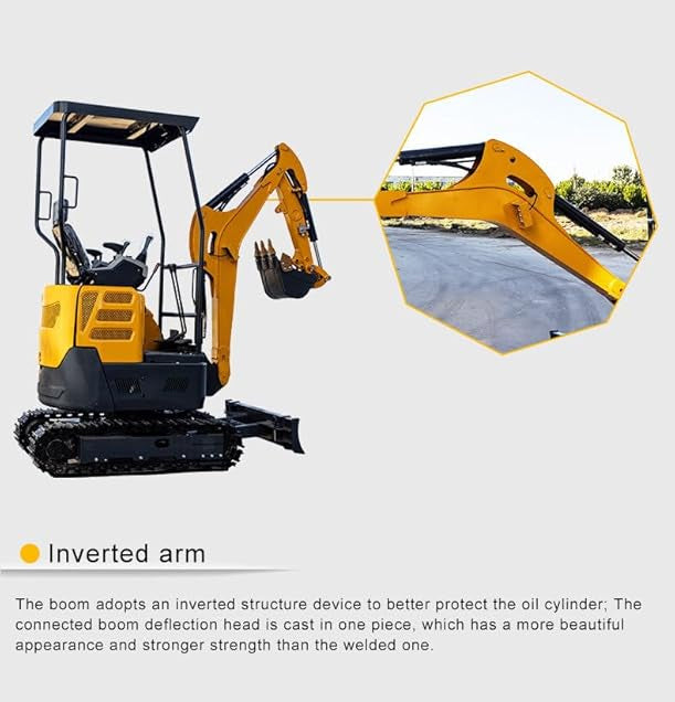 1.8Ton Hydraulic Crawler Mini Excavator with Hydraulic Pump and Thumb Garden Yard for Home Garden Use