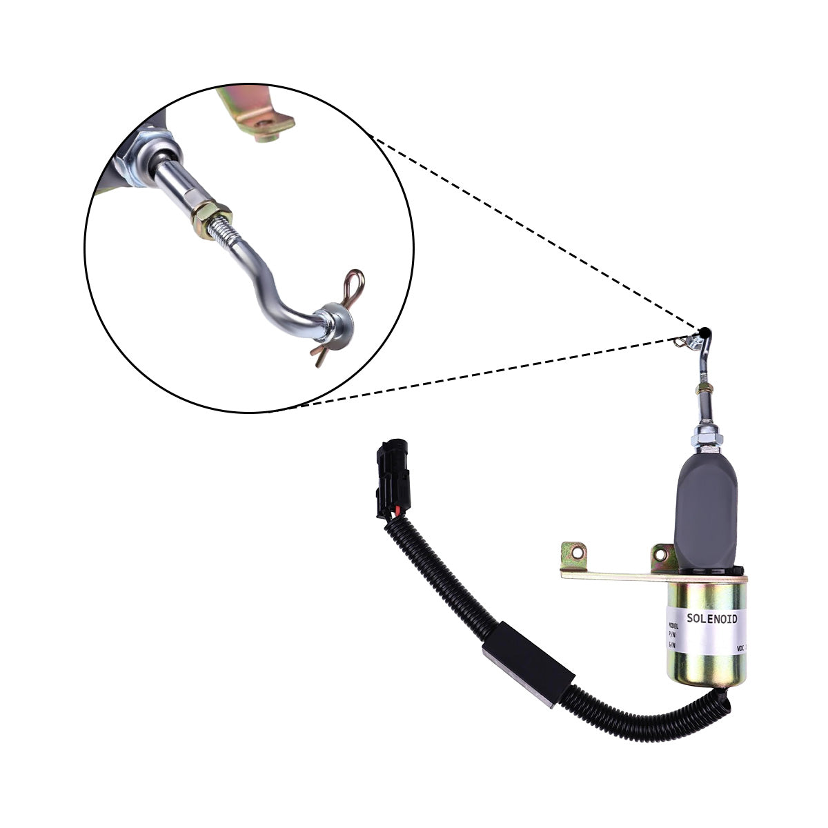 4942879 D59-002-01A 5295567 Shutoff Stop Solenoid Valve 24V for Cummins Excavator Engine 6CT 8.3C