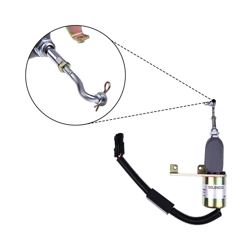 4942879 D59-002-01A 5295567 Shutoff Stop Solenoid Valve 24V for Cummins Excavator Engine 6CT 8.3C