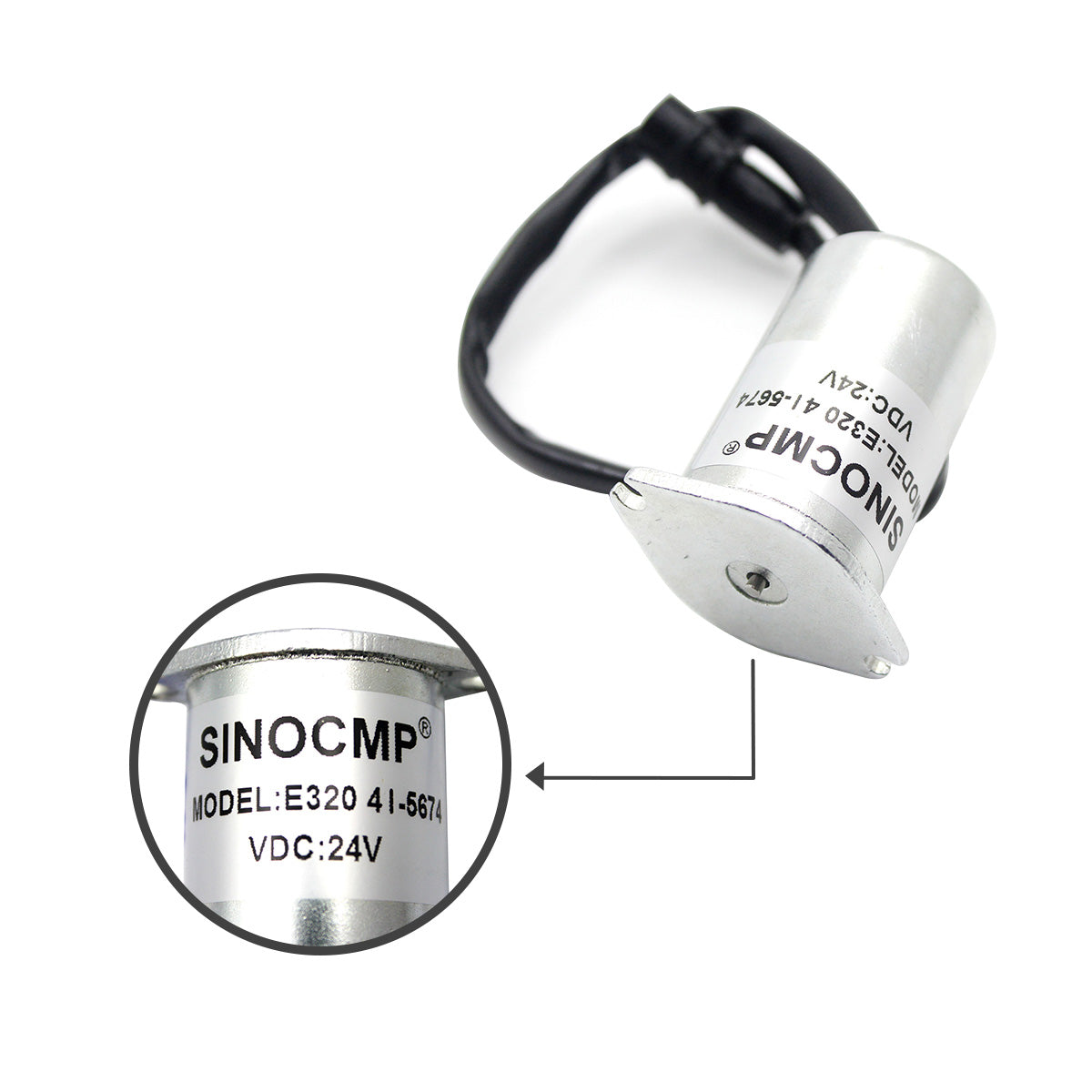4I-5674 24V Hydraulic Pump Solenoid Valve for CAT E320 E312 E315