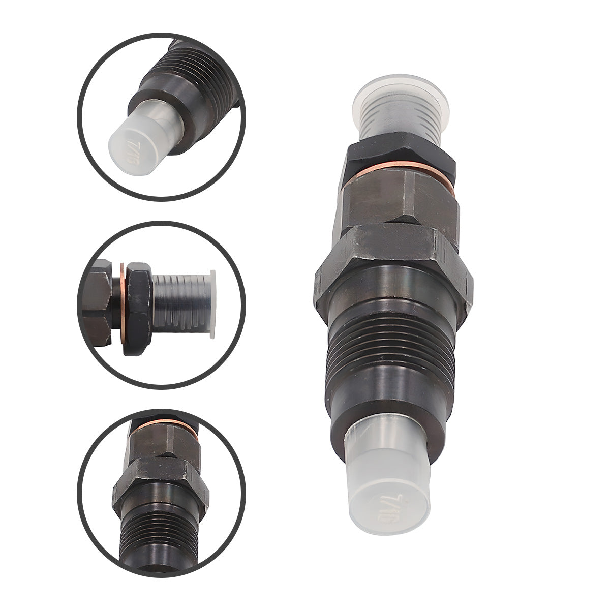 4PCS Engine Fuel Injector 252-1446 for Caterpillar 216 216B