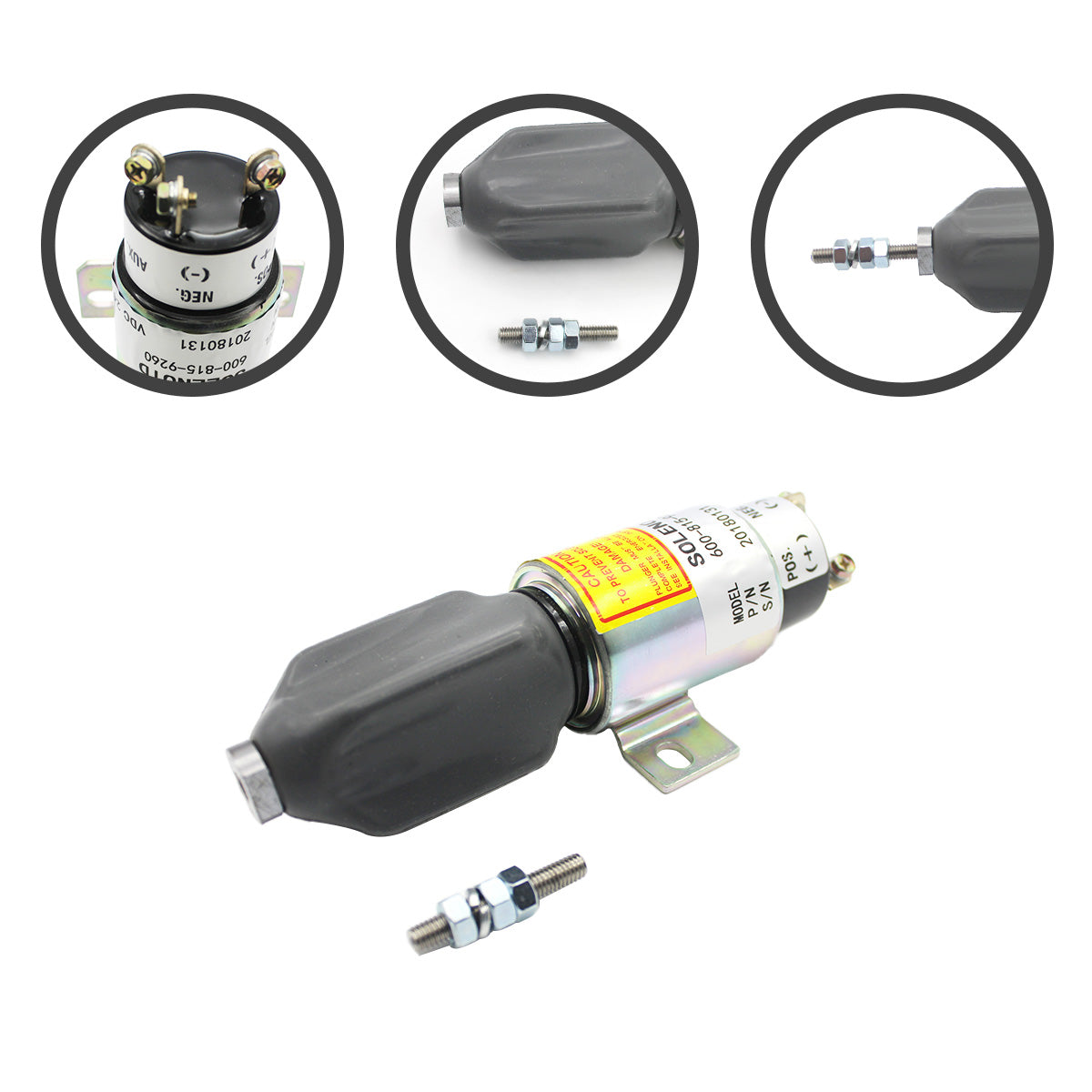 Stop Solenoid 600-815-9260 6008159260 for Komatsu PC128US-2 PC138US-2 WA100-5 WA150-5 WA320-5 WA80-3