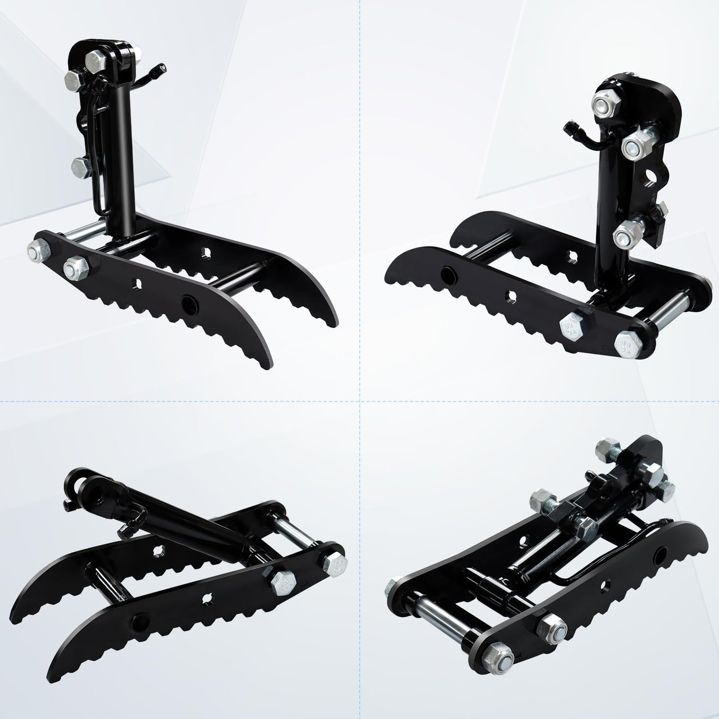Hydraulic Thumb Clip for Mini Excavators, with 2*M14 Hoses and Screws, Small Digger Attachments fit Most of up to 2 tons
