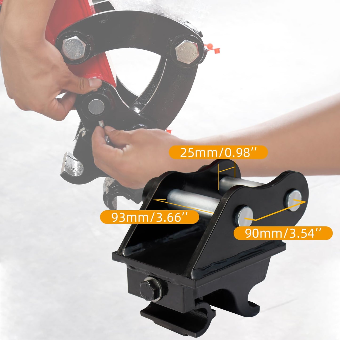 Mini Excavator Attachments Mechanical Quick Change Hitch for Small Digger Quick Coupler Fit Most of up to 3 tons Excavators
