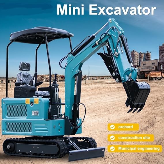 1.8 ton mini excavator. Equipped with a KubotaEngine for robust power. Shipped from the United States