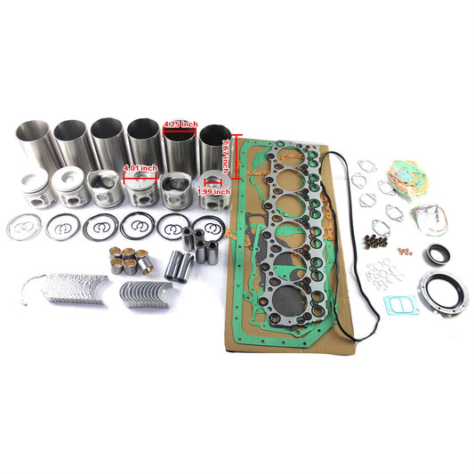 6D34 6D34T Engine Rebuild Kit for Kobelco SK200-5 SK200-6 SK230-6E Excavator