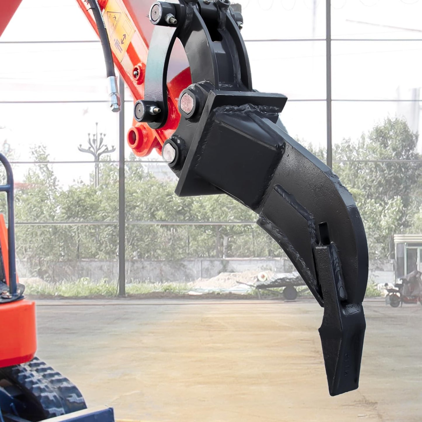 Mini Excavator Accessories Ripper, Single Hook Backhoe, Span: 3.54in,Hole Diameter: 0.98in,Center Wheelbase: 3.46in, Suitable for Mini Excavators for 1 to 1.5 Tons