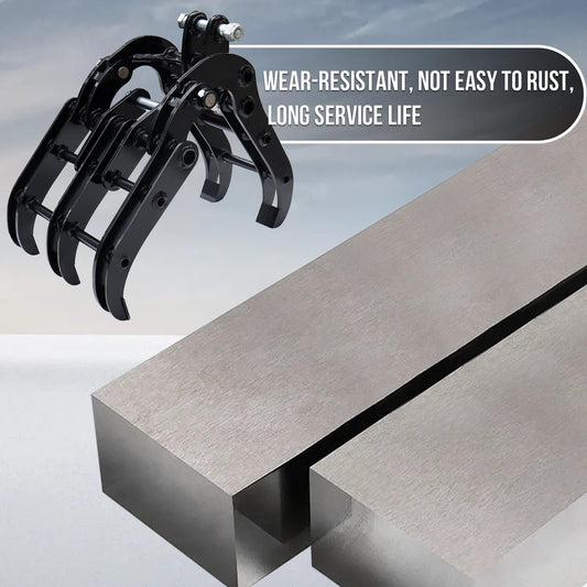 Mini Excavator Grabber Attachments, Small Excavator Wood Grabber Grapple, Metal Gripper Digger Accessories, Span: 90MM/3.54in, Hole Diameter: 25MM/0.98in, Center Wheelbase: 90MM/3.54in