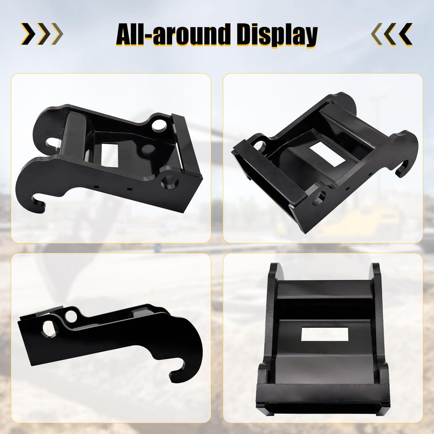 X-Change Coupler Bracket, Mini Excavator Quick Change Hitch Attachments, Small Excavator Coupler Bracket, Black-Coating Steel Attachment Compatible with Bobcat E Series Models Mini Excavator