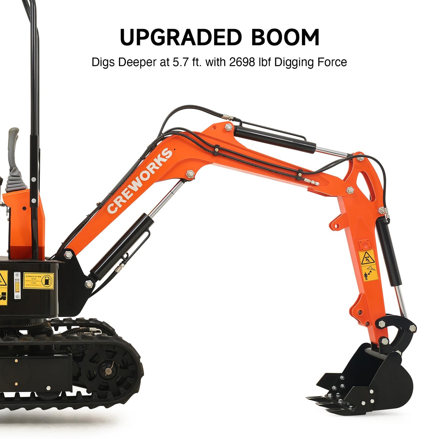 Mini Excavator with 13.8HP Kubota Diesel Engine, 1.1 Ton Mini Crawler Excavator Machine with 2698lbf Digging Force, Mini Digger for Construction Farm Garden with Adjustable Seat