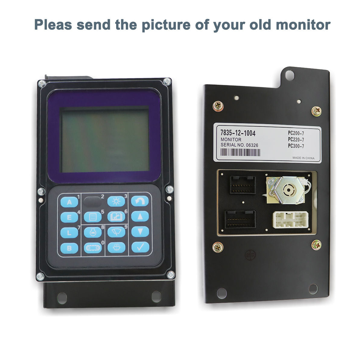 7835-12-1004 Monitor Display Panel for Komatsu PC200-7 PC210-7 PC220-7 PC340-7
