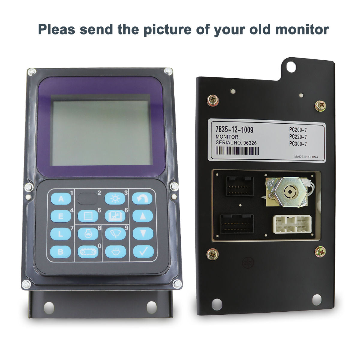 7835-12-1009 7835-12-1010 Monitor Display Panel for Komatsu PC200-7 PC220-7 PC300-7