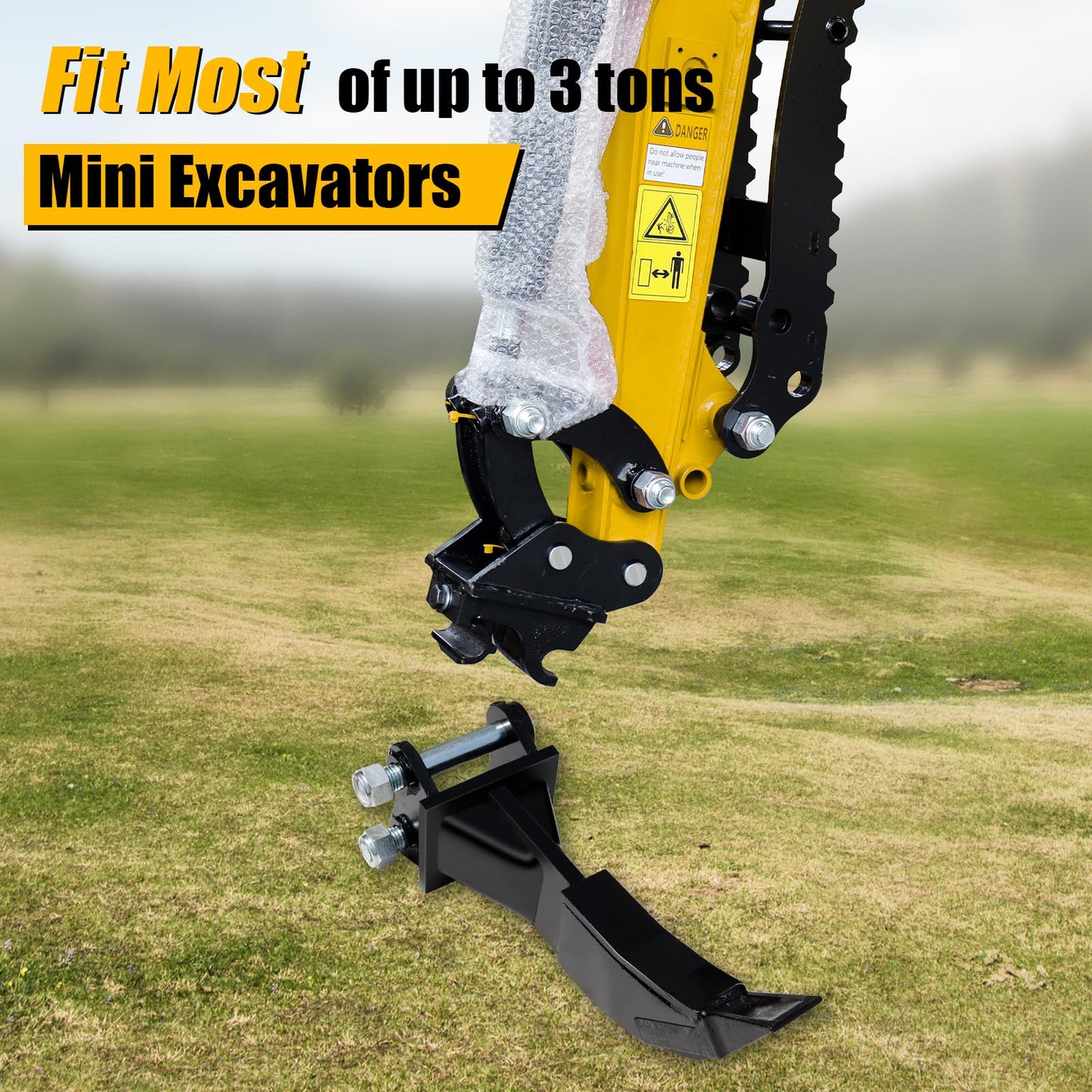 Mini Excavator Attachments Mechanical Quick Change Hitch for Small Digger Quick Coupler Fit Most of up to 3 tons Excavators