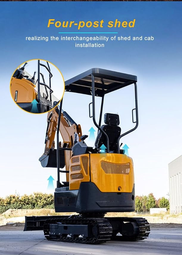 1.8Ton Hydraulic Crawler Mini Excavator with Hydraulic Pump and Thumb Garden Yard for Home Garden Use