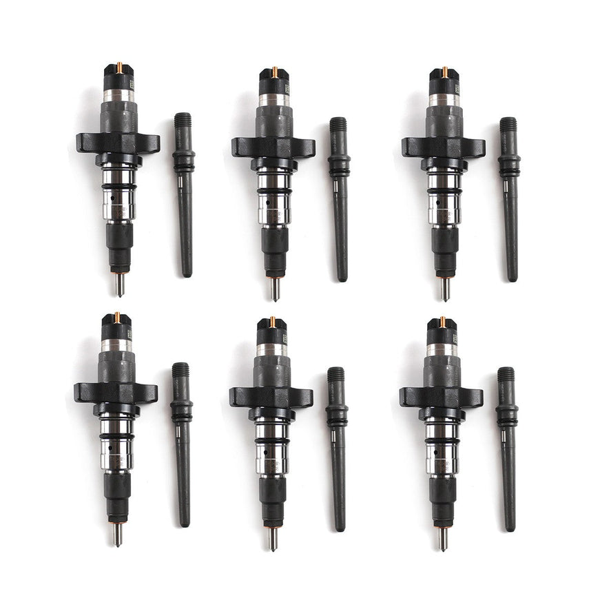 1PC/6PCS Diesel Fuel Injector with Connect Tube 0986435503 0445120255 for 2003-2004 Dodge Pick-up Ram Cummins 5.9L Engine