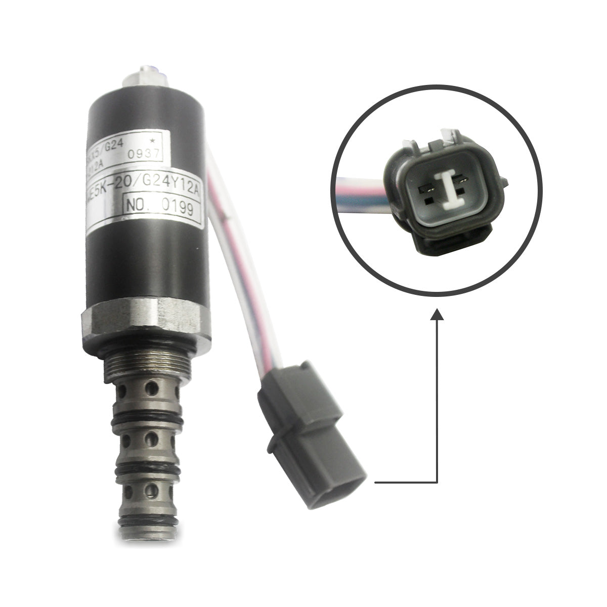 KWE5K-20/G24Y12A YN35V00005F2 Rotating Solenoid Valve for Kobelco SK200-6E