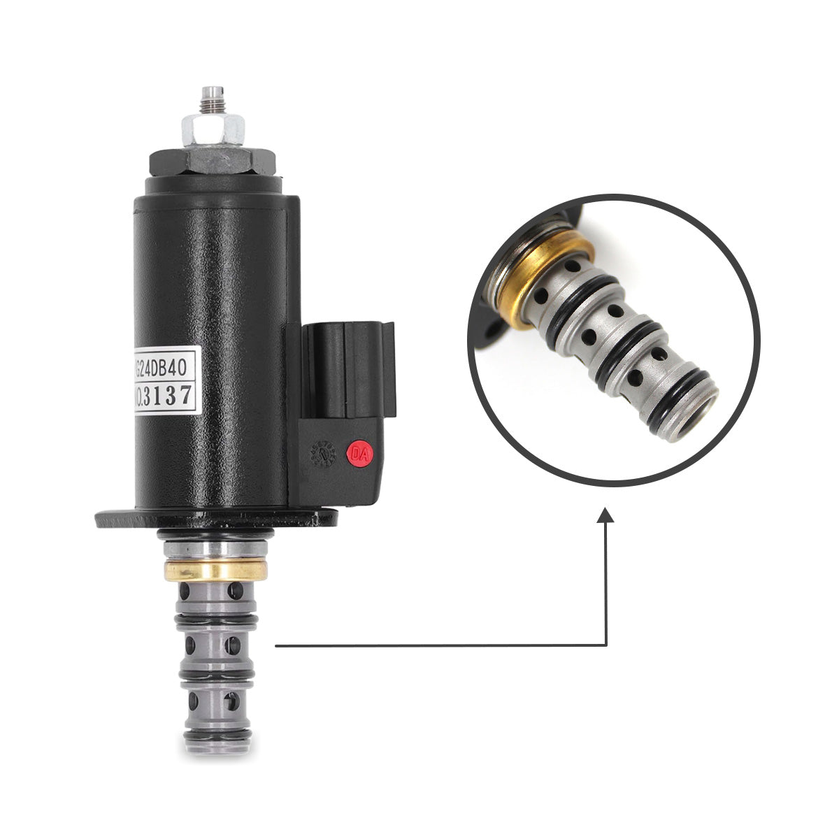 KWE5K-31/G24DB40 Solenoid Valve for Kobelco SK210-6E SK200-3 SK200-5