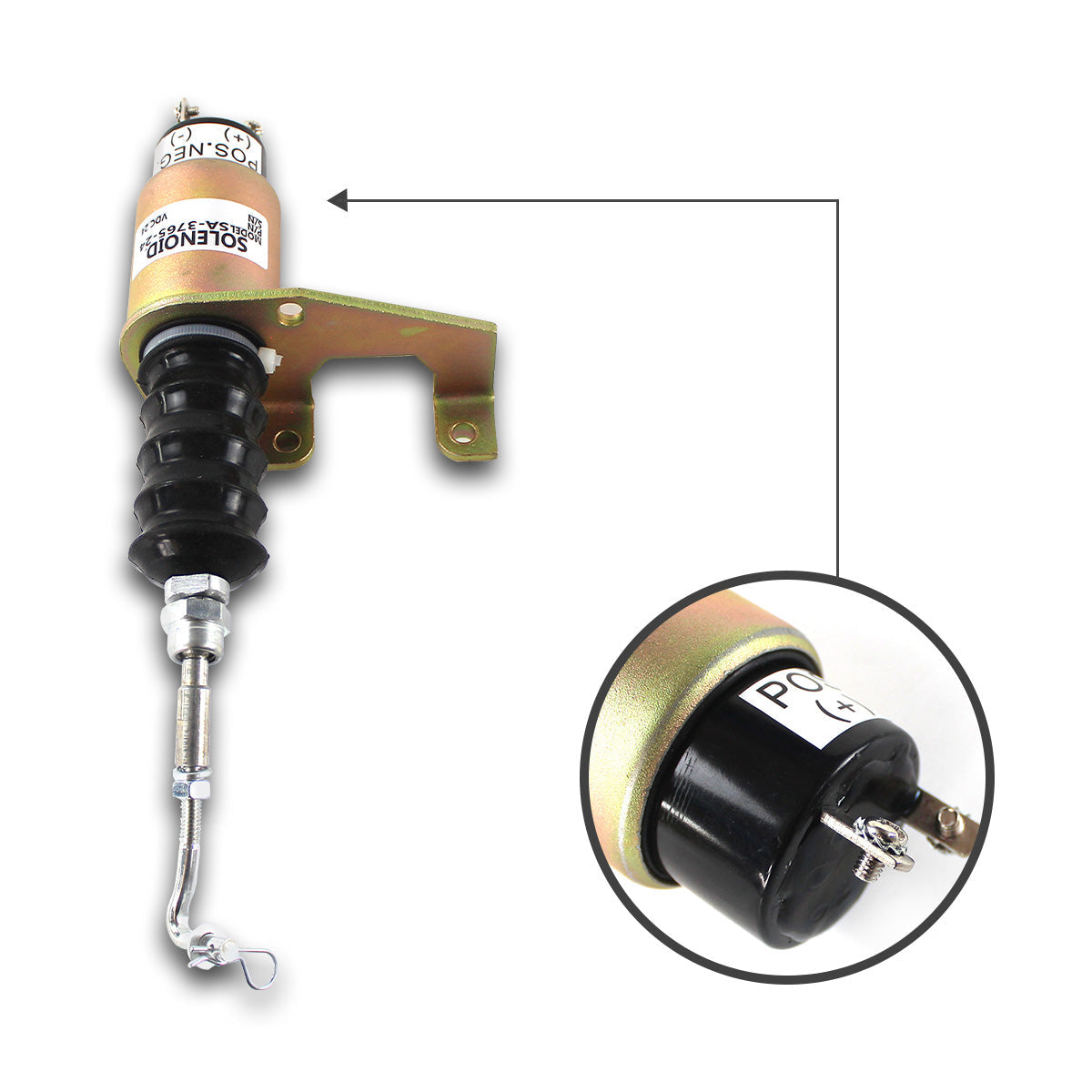 RSV1751 SA-3765-24 24V Fuel Shutdown Solenoid Valve for Cummins Engine