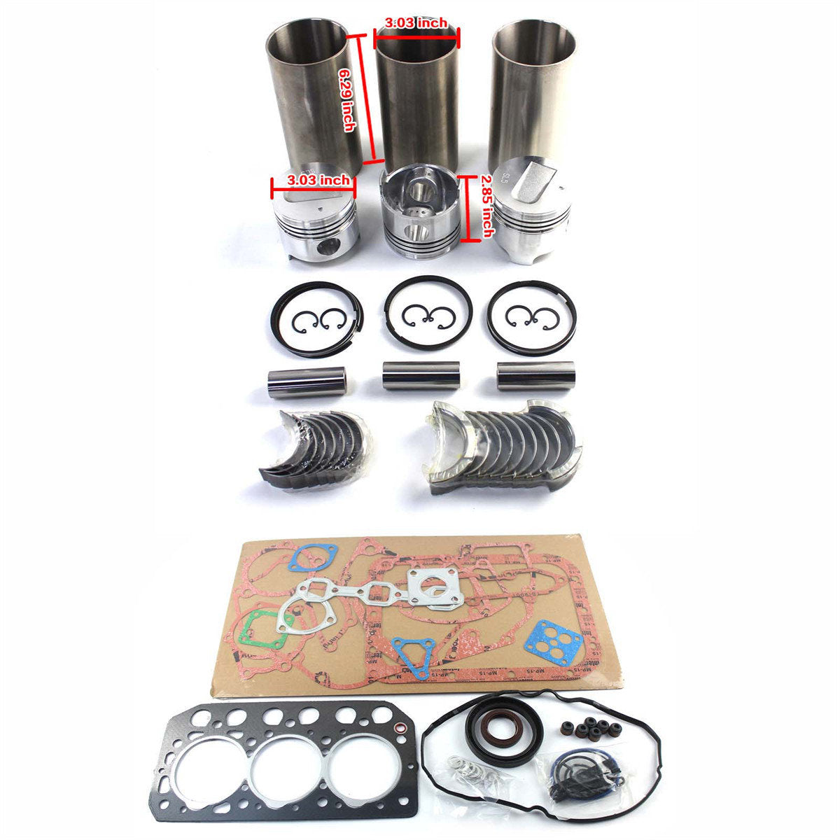 S3L S3L2 Engine Overhaul Rebuild Kit for Mitsubishi S3L2 S3L EB250 EB300 EB306