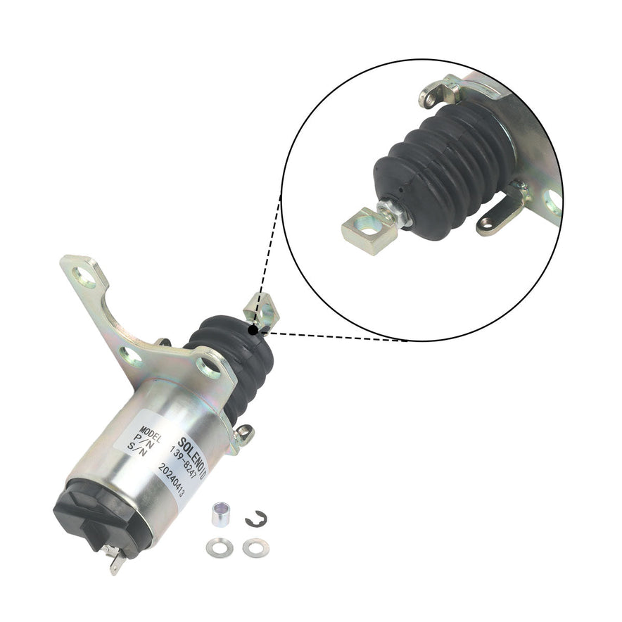 Shut Off Solenoid 139-8247 for CAT Engine C-9 C9 3126E C7 Excavator 305.5 306