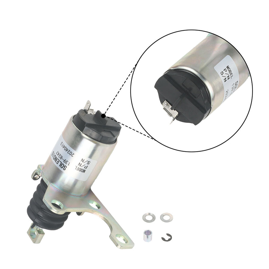 Shut Off Solenoid 139-8247 for CAT Engine C-9 C9 3126E C7 Excavator 305.5 306
