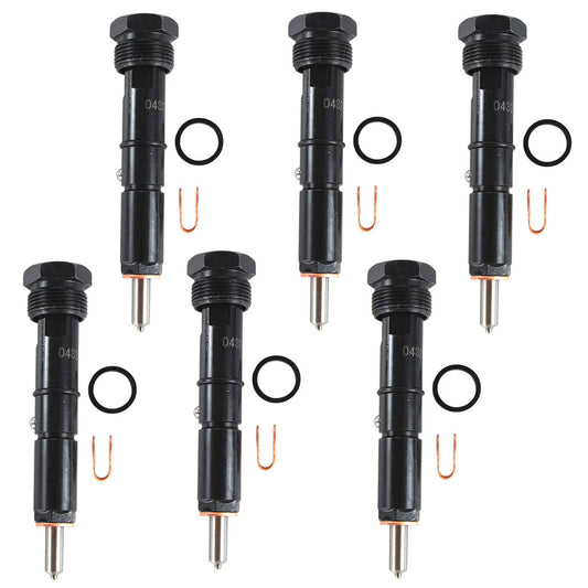 6PCS Fuel Injectors 0432133864 for Cummins 5.9L 6BT50HP Engine Dodge Ram 3500 2500 5.9L 1994-98