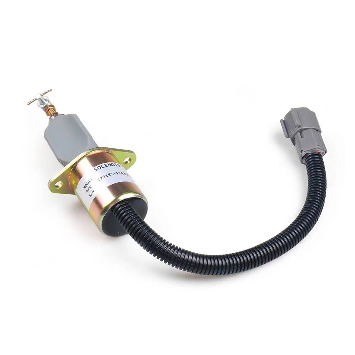 Fuel Solenoid 129953-77811 1751ES-12A3UC12B1S SA-4673-S for Hyundai R55-7 R60-5 Volvo EC55 ECR88 Yanmar Vio55 Vio75 Engine 4TNV94 4TNE94L 4TNV98