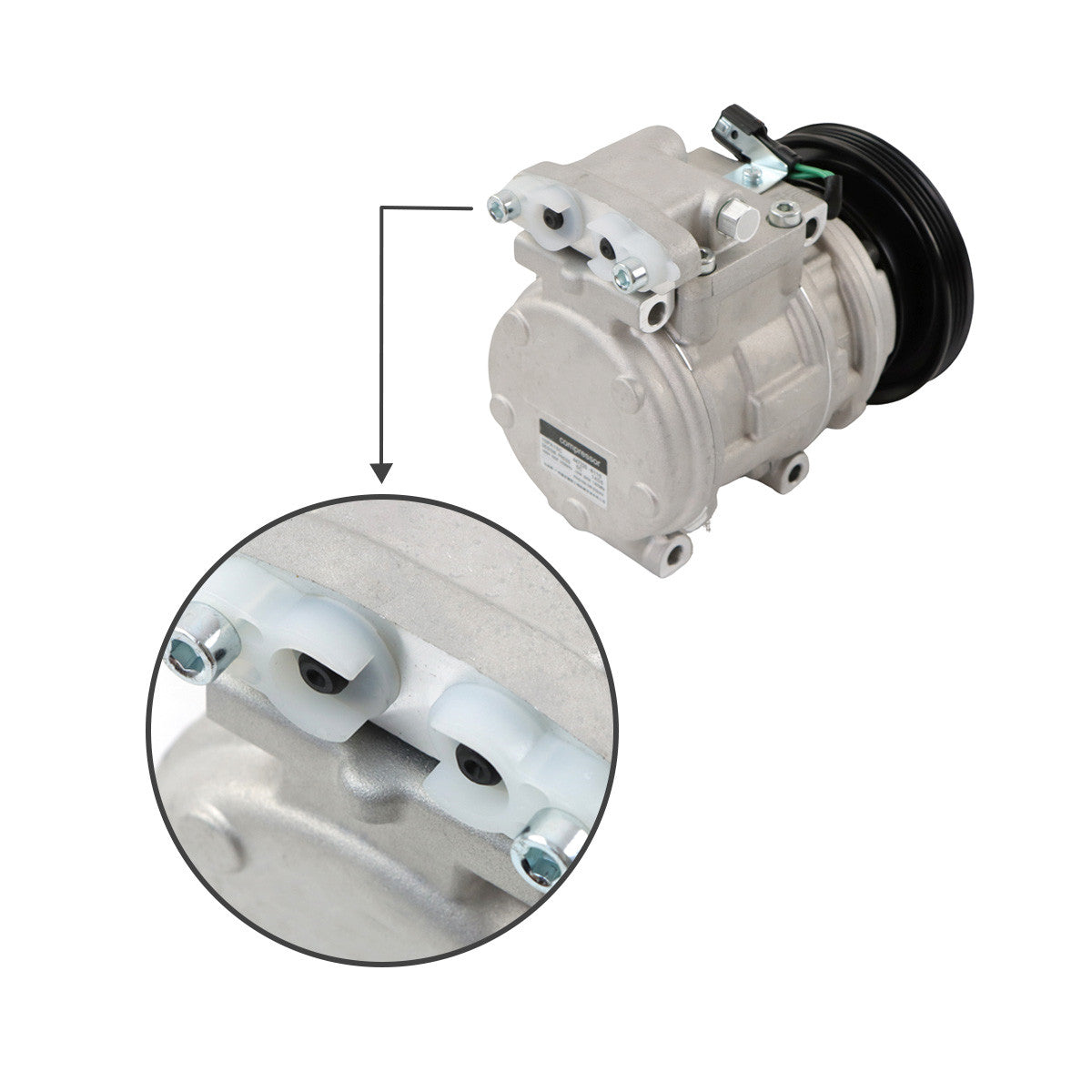 2208-6013B 24V 4PK Compressor for Doosan DX225LC-V
