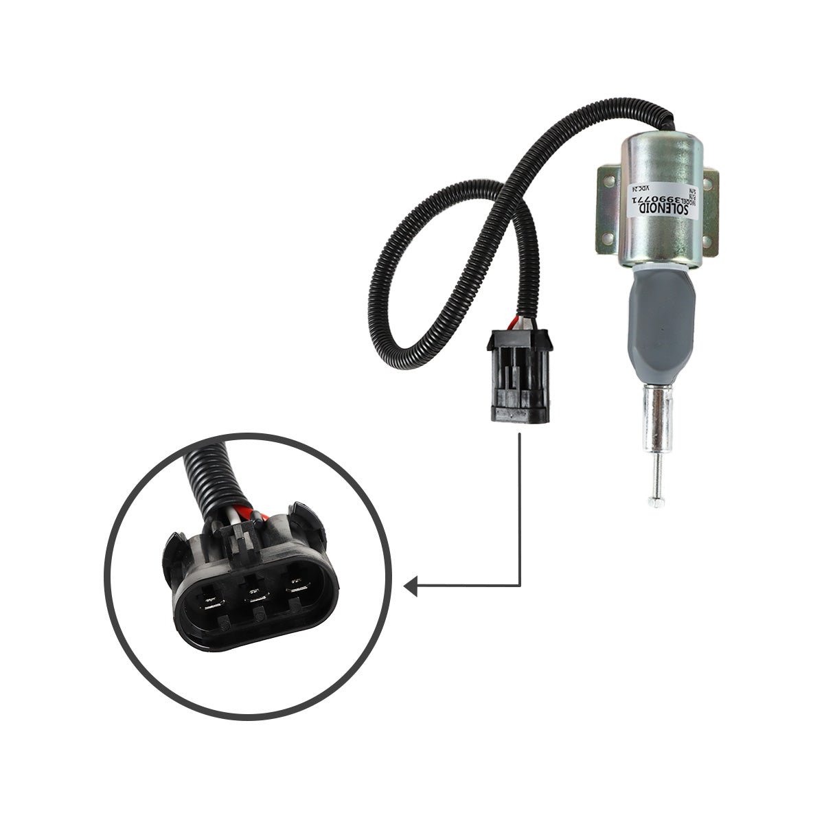 3990771 SA-4931-24 Fuel Flameout Solenoid Valve for Cummins Engine