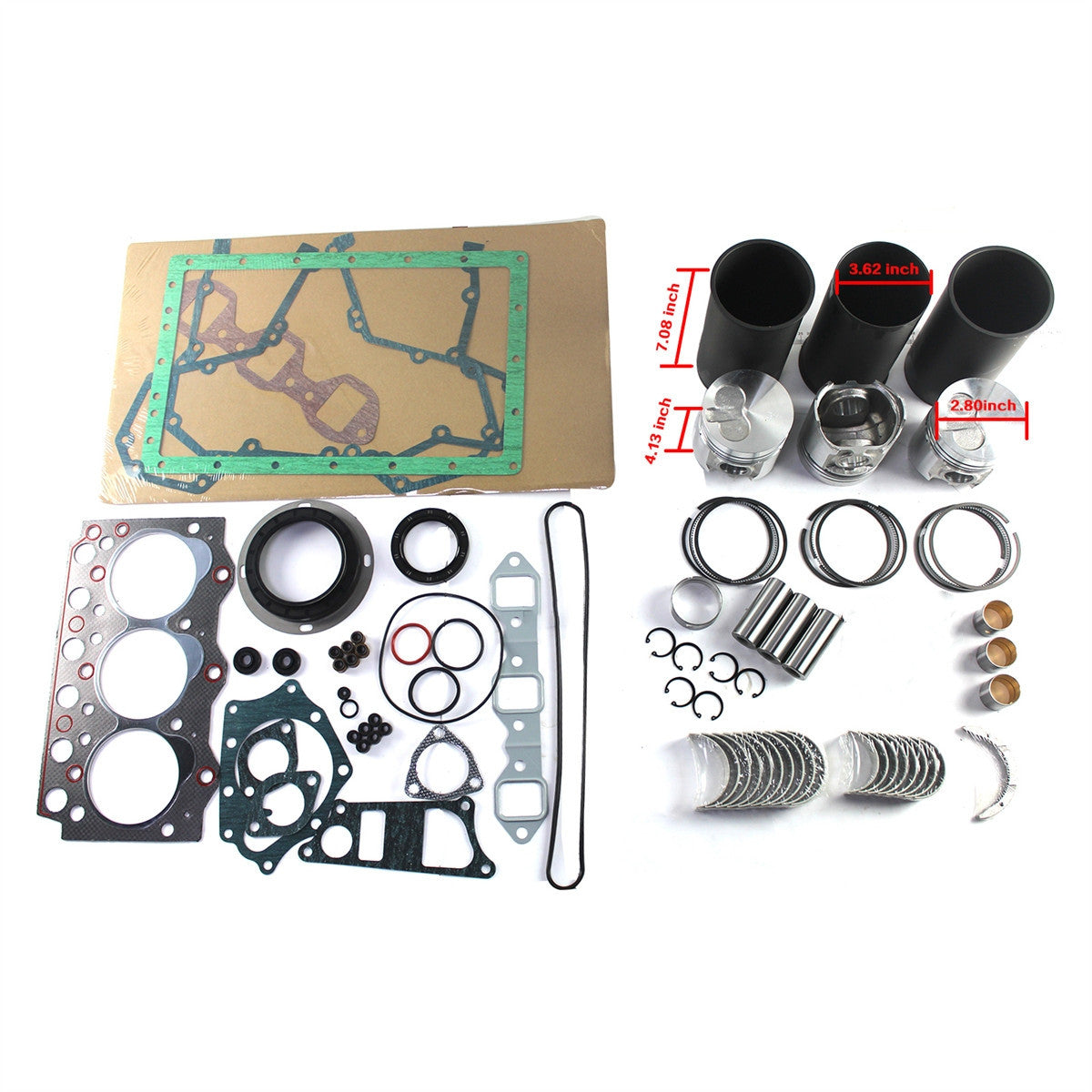 3D95S 3D95S 3D95S-W-1 Engine Rebuild Kit for Komatsu PC50UU-1 Excavator