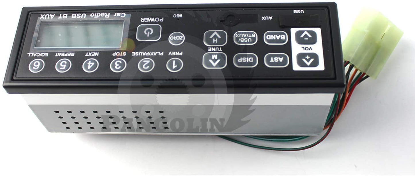 Universal Car Bluetooth USB AUX-in 24 Volt Excavator Radio for Hitachi Komatsu Kato Excavator Spare Parts