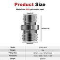 2Pcs M14 to M16 Carbon Stee Fittings Adapters for Mini Excavator Hydraulic Hose Pipe Thread Connector Compatible with AGT、FF Industries、VICSEC、Miva、Machpro、TPM