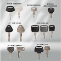 44Pcs Heavy Equipment Keys Master Set,Excavator Dumper Dozer Machinery Key for Caterpillar JohnDeer Hitachi Komastu Volvo Bobcat Case JCB Doosan Kobelco