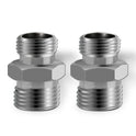 2Pcs M14 to M16 Carbon Stee Fittings Adapters for Mini Excavator Hydraulic Hose Pipe Thread Connector Compatible with AGT、FF Industries、VICSEC、Miva、Machpro、TPM