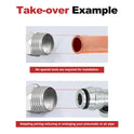 2Pcs M14 to M16 Carbon Stee Fittings Adapters for Mini Excavator Hydraulic Hose Pipe Thread Connector Compatible with AGT、FF Industries、VICSEC、Miva、Machpro、TPM