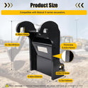 X-Change Coupler Bracket, Mini Excavator Quick Change Hitch Attachments, Small Excavator Coupler Bracket, Black-Coating Steel Attachment Compatible with Bobcat E Series Models Mini Excavator